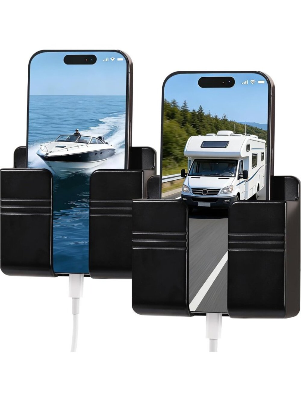 Wall Phone Holder for RV, Boat & Camper - Essential Dorm & Apartment Accessory
